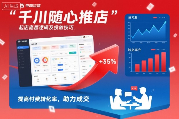 千川随心推起店底层逻辑及投放技巧,提高付费转化率,助力成交-智库云网创