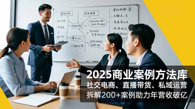 2025商业案例方法库,社交电商、直播带货、私域运营,拆解200+案例助力年营收破亿-智库云网创