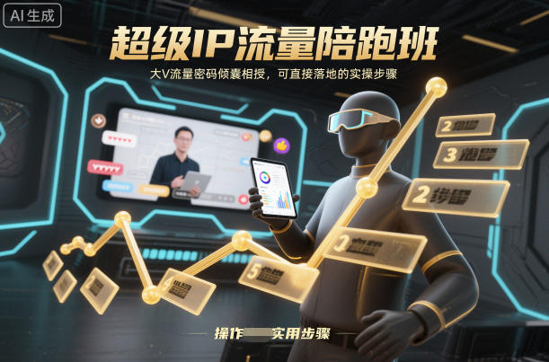 超级IP流量陪跑班,大V流量密码倾囊相授,可直接落地的实操步骤-智库云网创