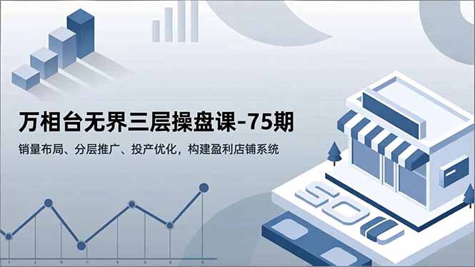 万相台无界三层操盘课-75期,销量布局、分层推广、投产优化,构建盈利店铺系统-智库云网创