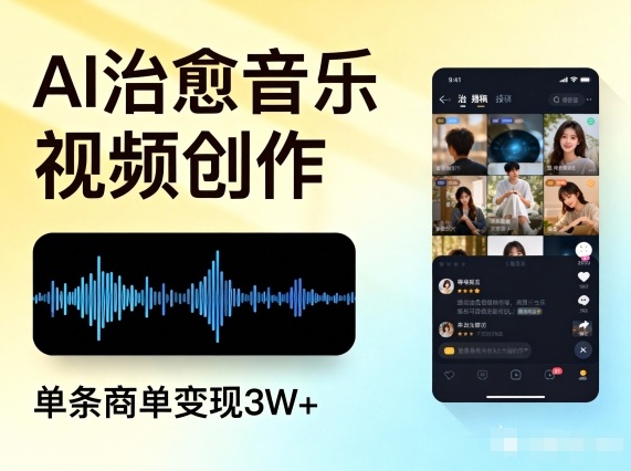 AI做治愈音乐视频,多平台投稿,单条商单变现3W+-智库云网创