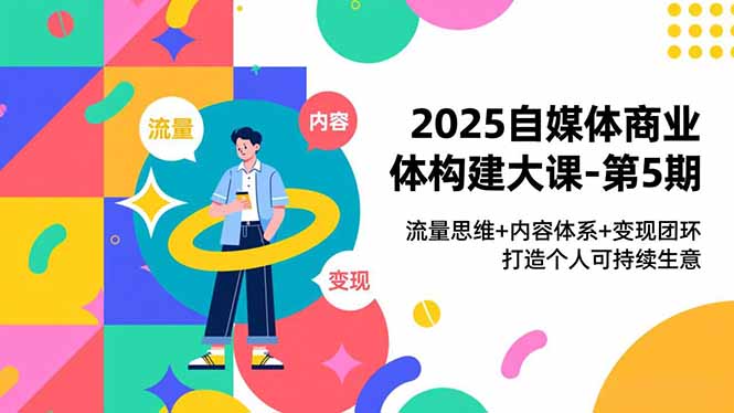 2025自媒体商业体构建大课-第5期,流量思维+内容体系+变现闭环,打造个人可持续生意-智库云网创