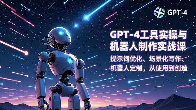 GPT-4工具实操与机器人制作实战课:提示词优化、场景化写作、机器人定制,从使用到创造-智库云网创