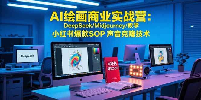 AI绘画商业实战营：DeepSeek/Midjourney/教学 小红书爆款SOP 声音克隆技术-智库云网创