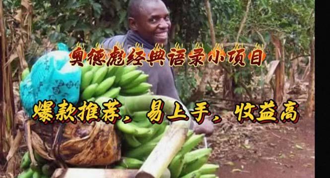 奥德彪经典语录小项目，爆款推荐，易上手，收益高-智库云网创