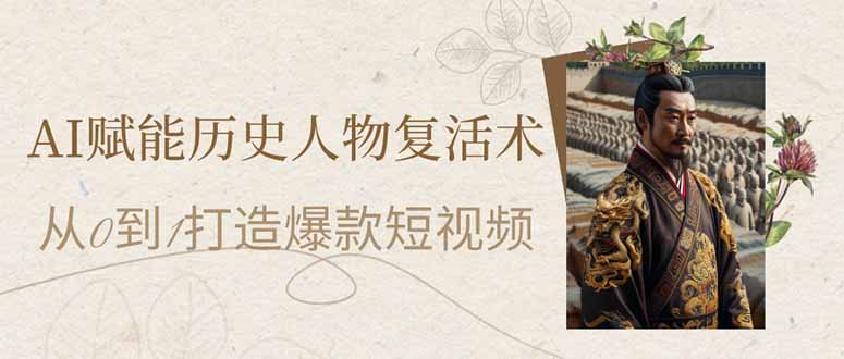 AI赋能历史人物复活术：从0到1打造爆款短视频-智库云网创