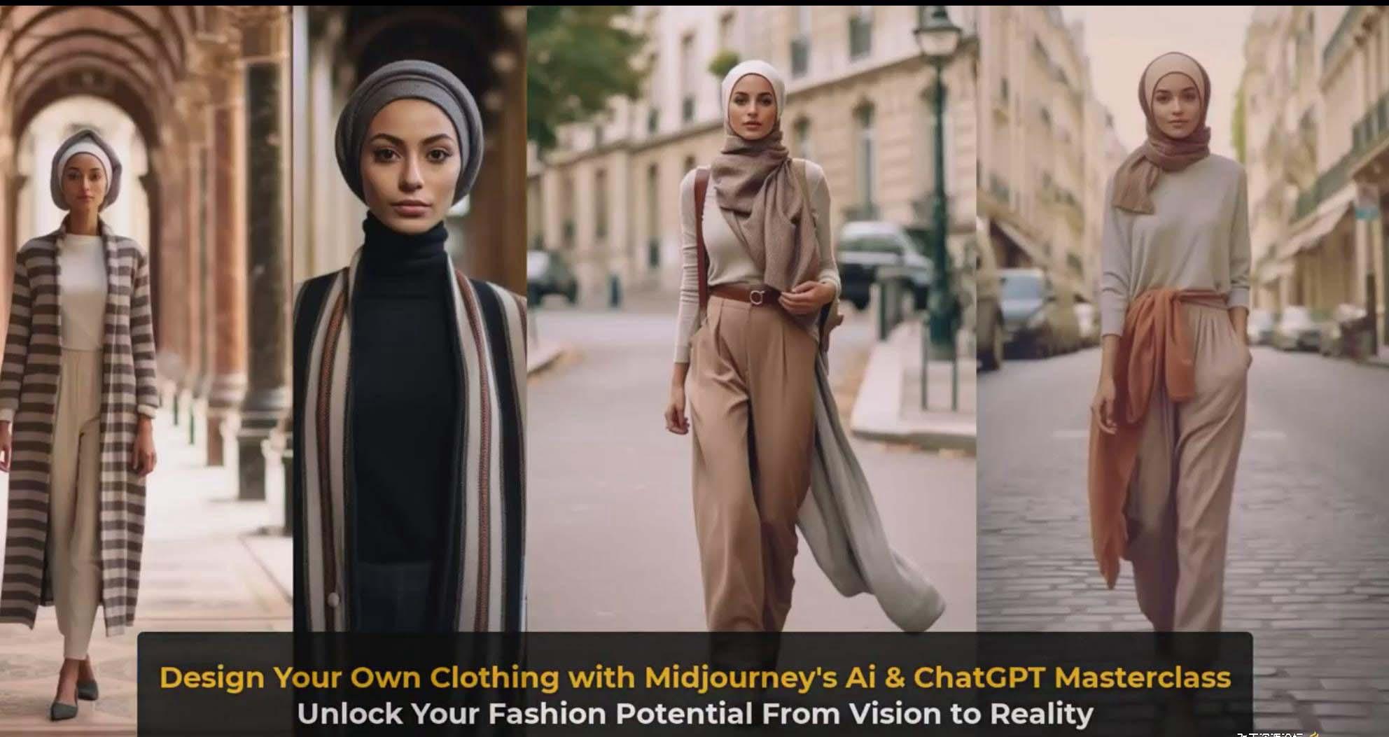 图片[10]-利用 Midjourneys Ai 人工智能设计自己的服装AI大师班-10节课-中英字幕-智库云网创