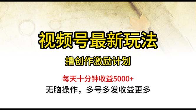 视频号最新玩法，每日一小时月入5000+-智库云网创