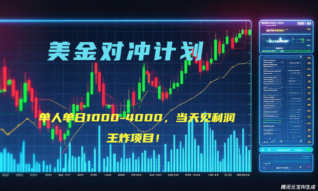 2025年最暴力项目“美金先登计划”最新最强对冲战法，每日实际收益1K-4K-智库云网创