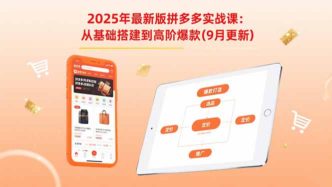 2025年最新版拼多多实战课：从基础搭建到高阶爆款(9月更新-智库云网创