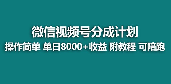 【蓝海项目】视频号分成计划最新玩法，单天收益8000+，附玩法教程，24年...-智库云网创