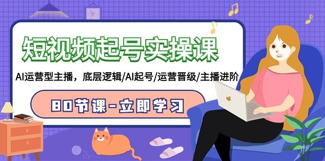 (9470期)短视频起号实操课，AI运营型主播，底层逻辑/AI起号/运营晋级/主播进阶/80节-智库云网创