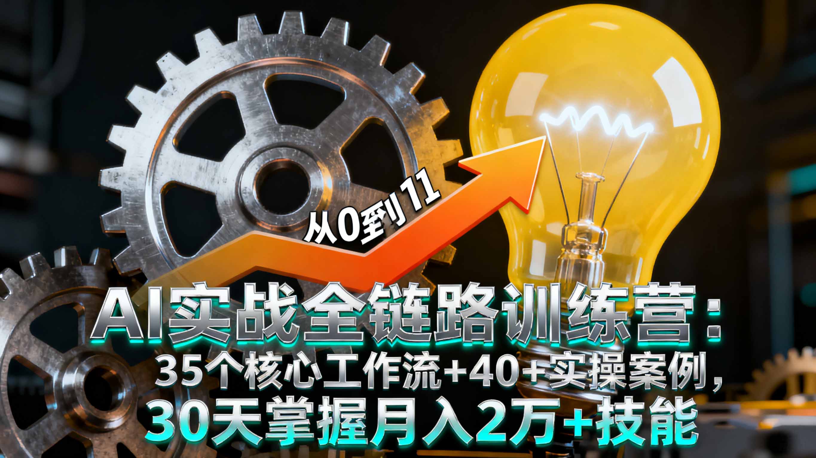 AI实战全链路训练营：35个核心工作流+40+实操案例，30天掌握月入2万+技能-智库云网创