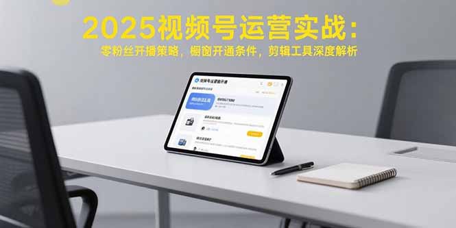 2025视频号运营实战：零粉丝开播策略，橱窗开通条件，剪辑工具深度解析-智库云网创