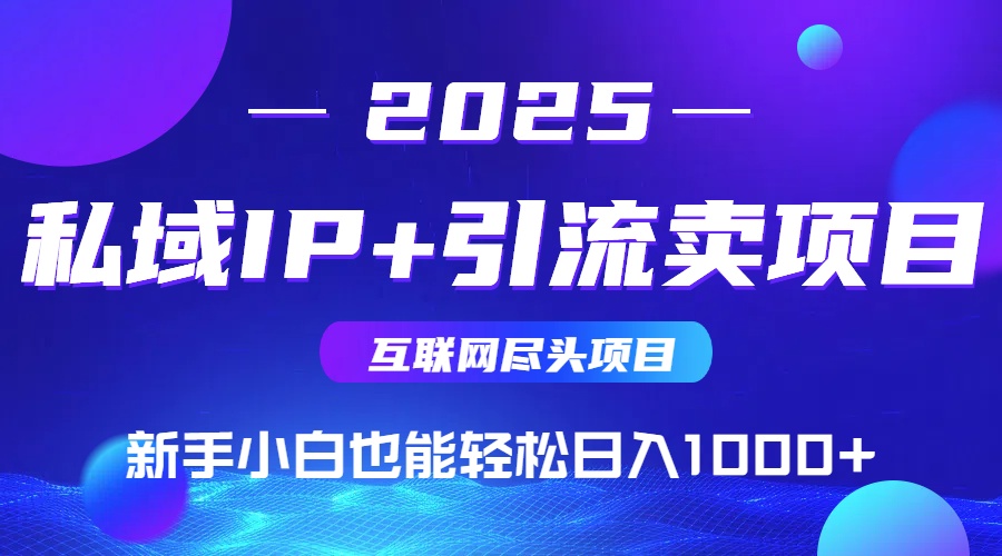 私域IP+卖项目，普通人小白也能轻松实现日入1000+-智库云网创