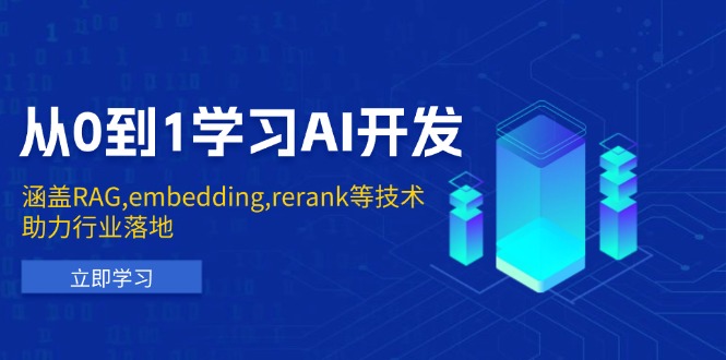 从0到1学习AI开发：涵盖RAG,embedding,rerank等技术，助力行业落地-智库云网创