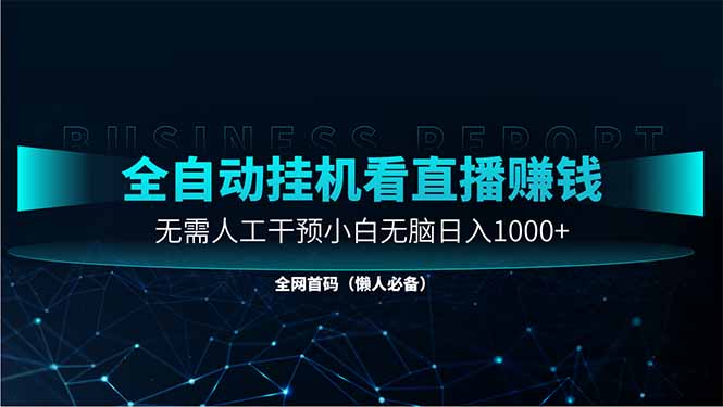 直播助手全自动看大平台直播赚钱，全自动无需人工干预，小白无脑日入1000-智库云网创