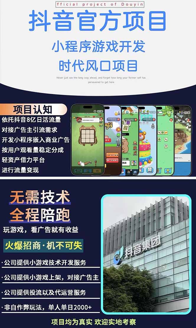 图片[1]-2025最热抖音官方项目 Ai时代风口项目小程序游戏开发 实测单个游戏日收…-智库云网创