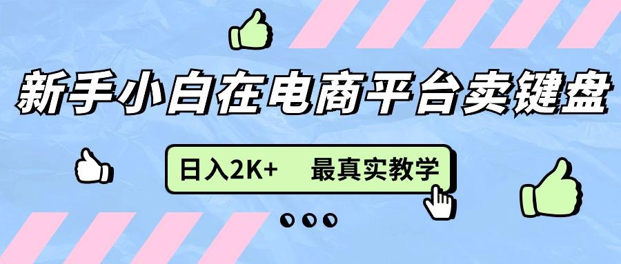 新手小白在电商平台卖键盘，日入2K+最真实教学-智库云网创
