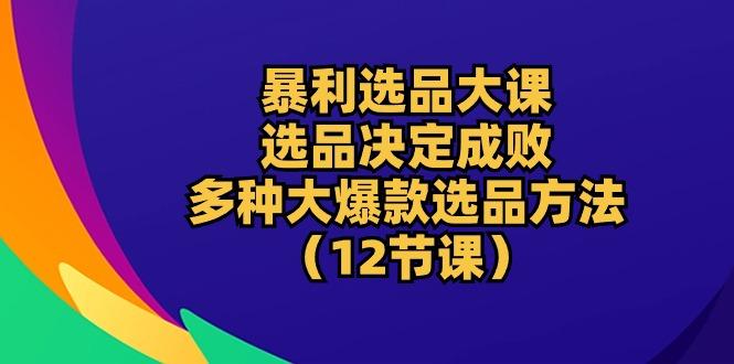 暴利 选品大课：选品决定成败，教你多种大爆款选品方法(12节课-智库云网创