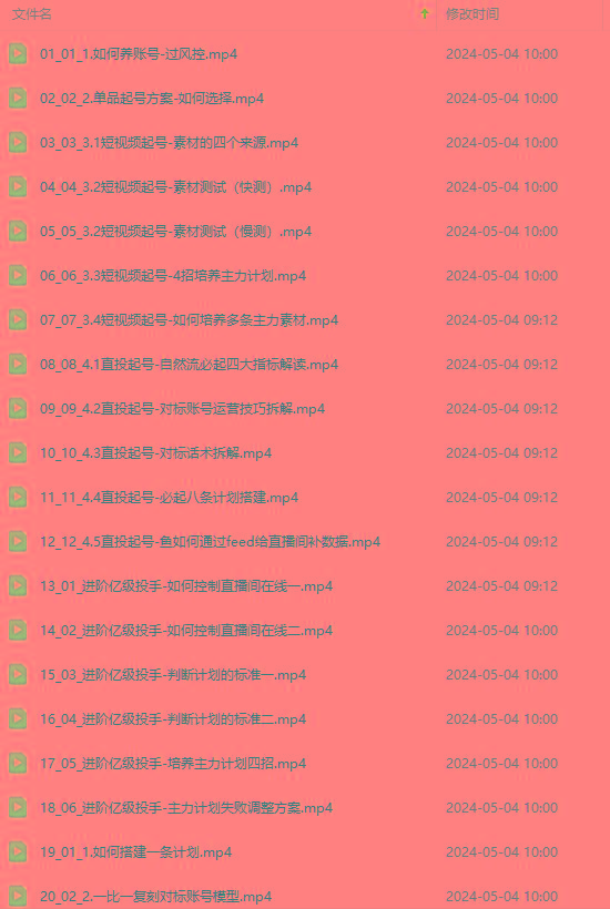 图片[1]-2024单品正价起号，直播素材投流选品：选品课+投流课+素材课+卡首屏/100节-智库云网创