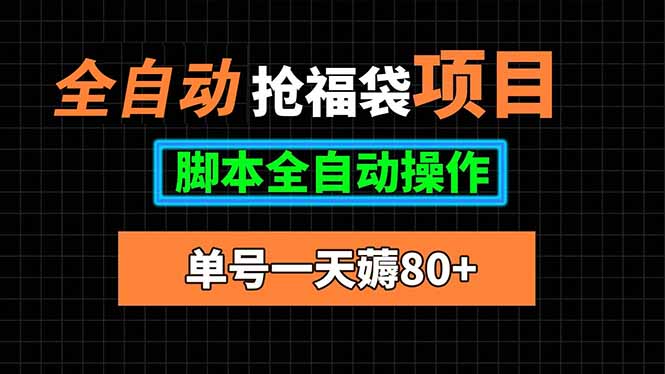 全自动抢福袋项目，单号一天80+脚本全自动操作-智库云网创