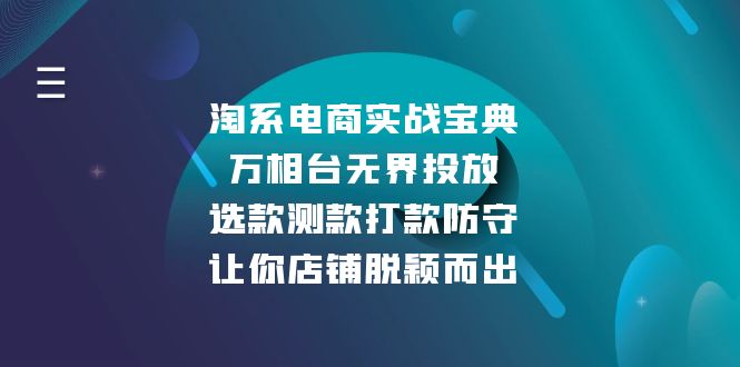 淘系电商实战宝典：万相台无界投放，选款测款打款防守，让你店铺脱颖而出-智库云网创