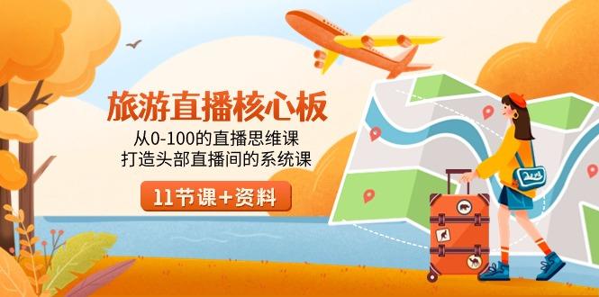 旅游-直播核心板，从0-100的直播思维课，打造头部直播间的系统课-智库云网创