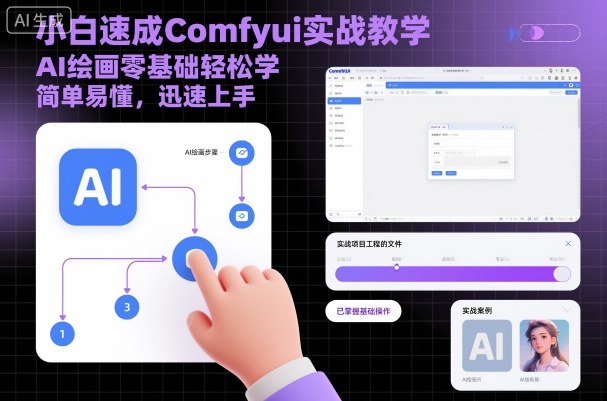 小白速成Comfyui实战教学，AI绘画零基础轻松学，简单易懂，迅速上手-智库云网创