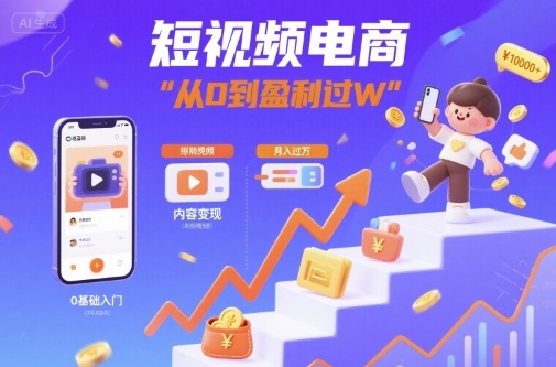 短视频电商：短视频变现从0到盈利过W-智库云网创