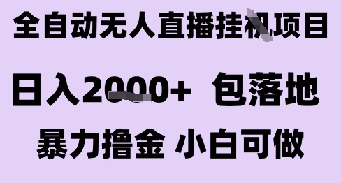 最新全自动抖音无人直播挂G项目，日入2k+ 包落地暴力撸金，小白可做【揭秘】-智库云网创