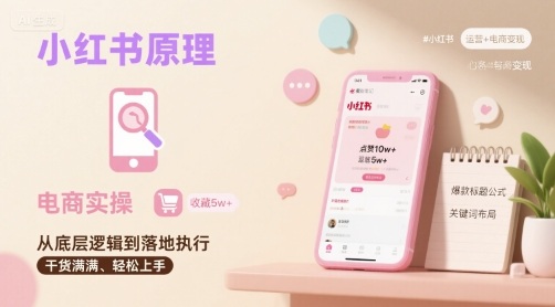 小红书原理以及详细实操流程，小红书电商教程-智库云网创