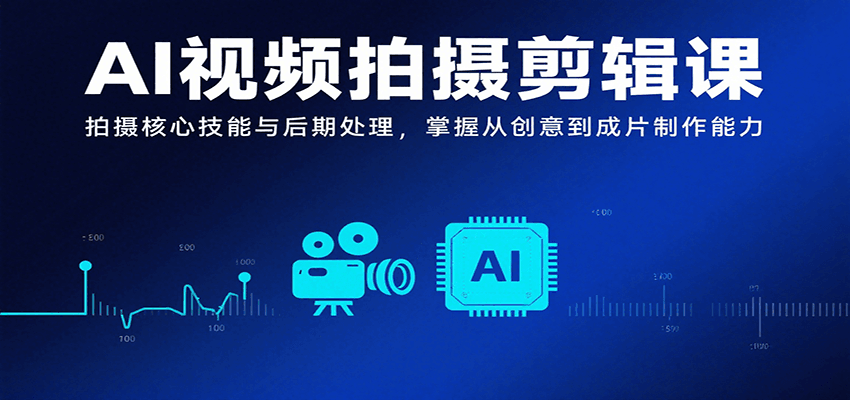 AI视频拍摄剪辑课，拍摄核心技能与后期处理，掌握从创意到成片制作能力-智库云网创