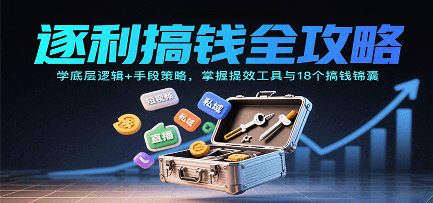 逐利搞钱全攻略：学底层逻辑+手段策略，掌握提效工具与18个搞钱锦囊-智库云网创