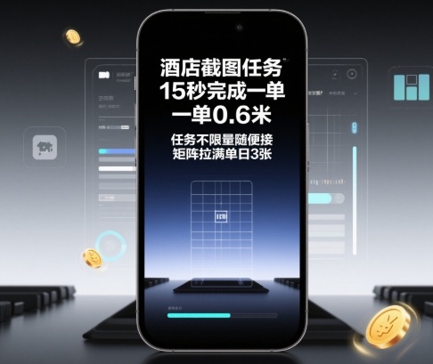 酒店截图任务，15秒完成一单，一单0.6米，任务不限量随便接，矩阵拉满单日3张【揭秘】-智库云网创