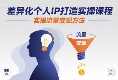 差异化个人IP打造实操课程，实操流量变现方法-智库云网创