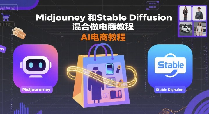 Midjourney和Stable Diffusion混合做电商教程-ai电商教程-智库云网创