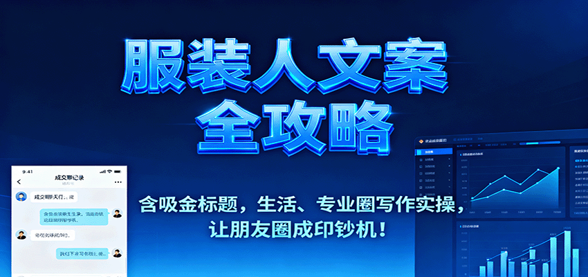 服装人文案全攻略，含吸金标题，生活、专业圈写作实操，让朋友圈成印钞机！-智库云网创