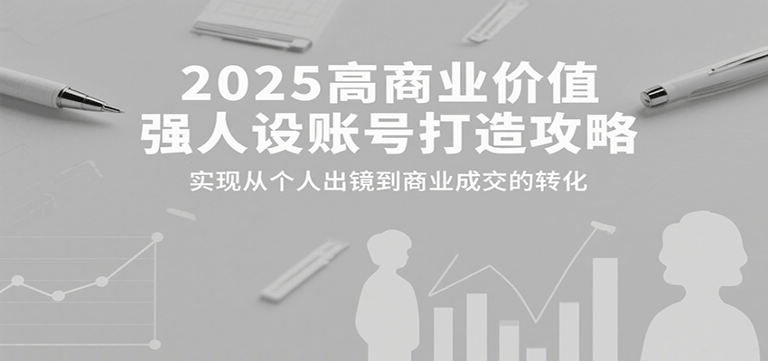 2025高商业价值强人设账号打造攻略，实现从个人出镜到商业成交的转化-智库云网创