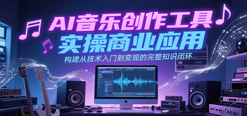 AI音乐创作工具实操商业应用，构建从技术入门到变现的完整知识闭环-智库云网创