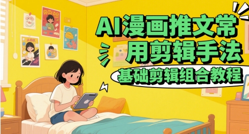 AI漫画推文常用剪辑手法，基础剪辑组合教程-智库云网创