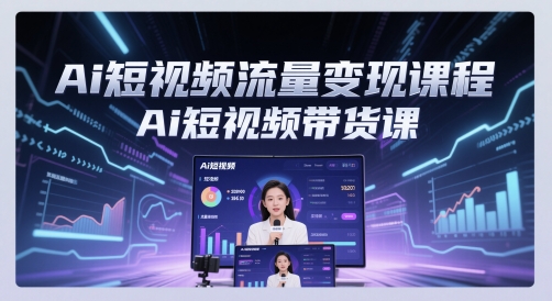 Ai短视频流量变现课程，Ai短视频带货课-智库云网创