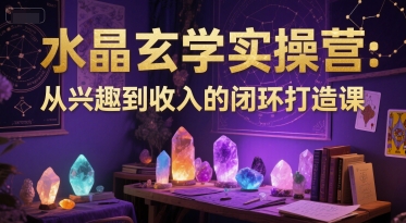 水晶玄学实操营：从兴趣到收入的闭环打造课-智库云网创