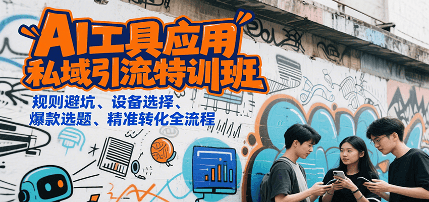 AI工具应用私域引流特训班，规则避坑、设备选择、爆款选题、精准转化全流程-智库云网创