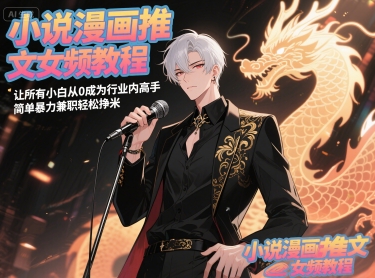 小说漫画推文女频教程，让所有小白从0成为行业内高手，简单暴力兼职轻松挣米-智库云网创