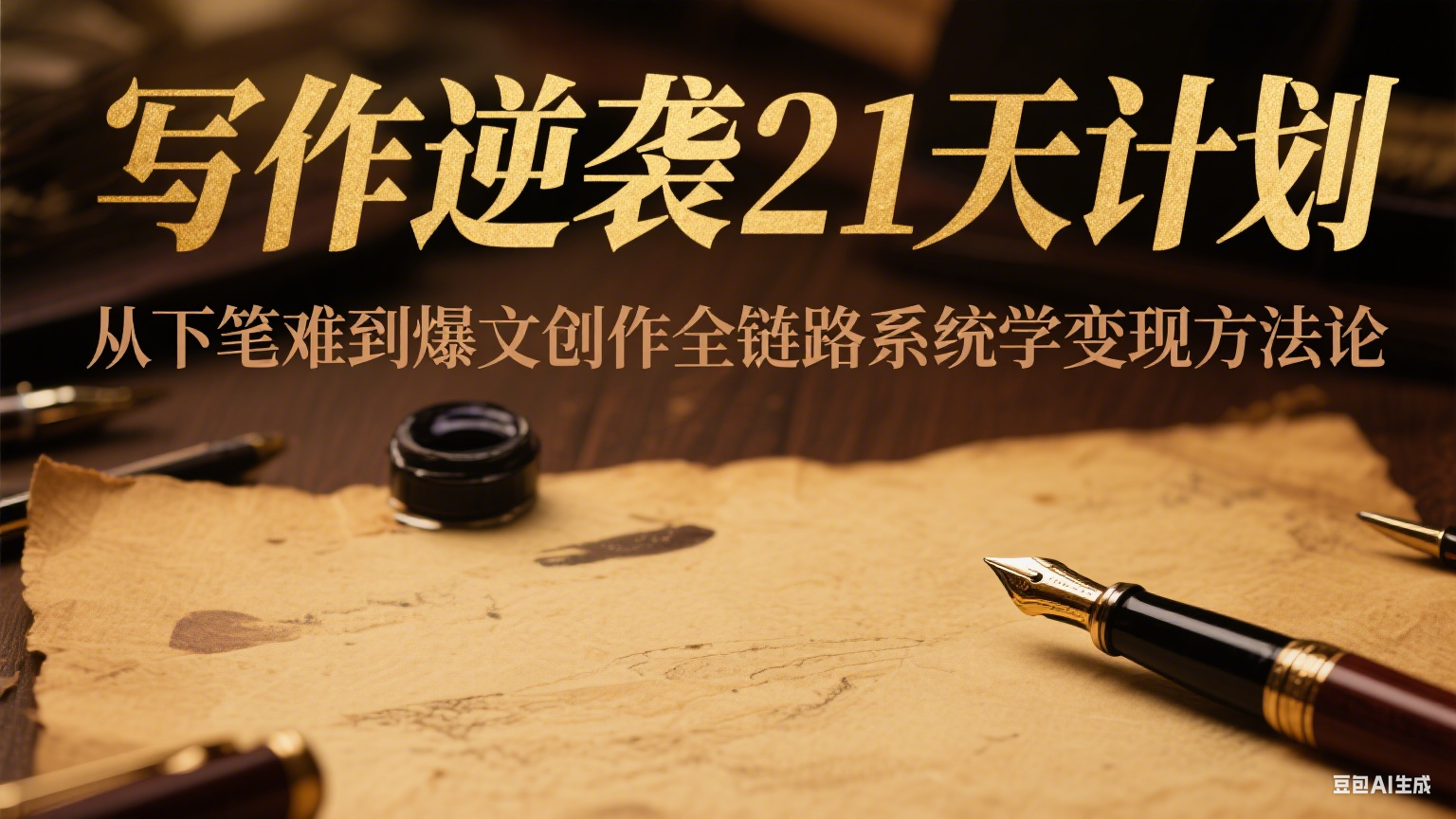 写作逆袭21天计划：从下笔难到爆文创作全链路系统学变现方法论-智库云网创