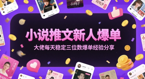 小说推文新人爆单大佬每天稳定三位数爆单经验分享-智库云网创