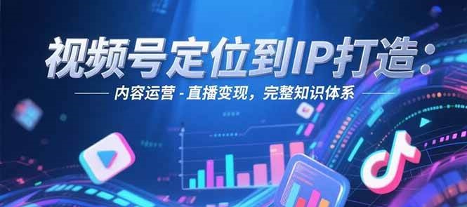 视频号定位到IP打造：账号搭建-内容运营-直播变现，完整知识体系-智库云网创