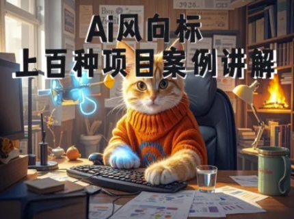 Ai风向标-附100种项目案例玩法-0基础小白到大神ai视频商业应用教学-智库云网创