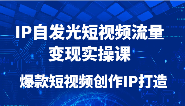 IP自发光短视频流量变现实操课，爆款短视频创作IP打造-智库云网创